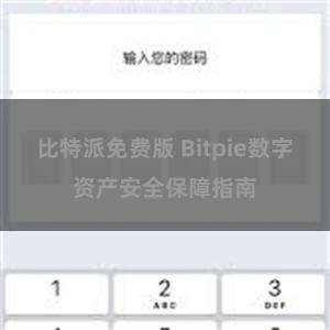 比特派免费版 Bitpie数字资产安全保障指南