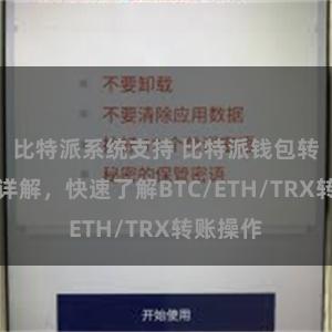 比特派系统支持 比特派钱包转账教程详解，快速了解BTC/ETH/TRX转账操作