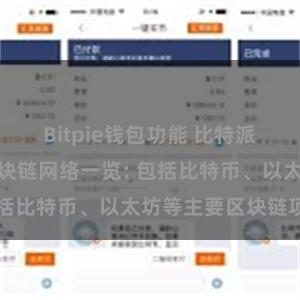 Bitpie钱包功能 比特派钱包支持的区块链网络一览: 包括比特币、以太坊等主要区块链项目