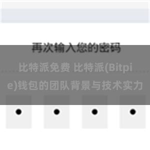 比特派免费 比特派(Bitpie)钱包的团队背景与技术实力