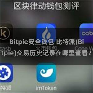 Bitpie安全钱包 比特派(Bitpie)交易历史记录在哪里查看？